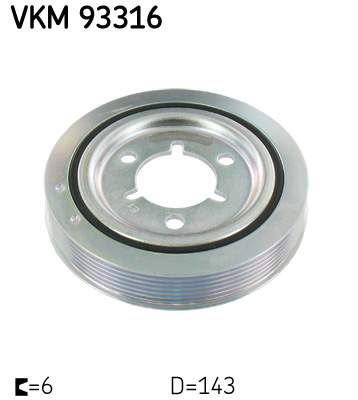 SKF VKM 93316 Főtengely ékszíjtárcsa